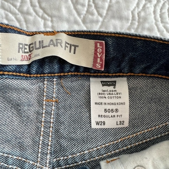 Vintage Levis 505 Dark Wash Denim Cutoff Jeans - Picture 7 of 8